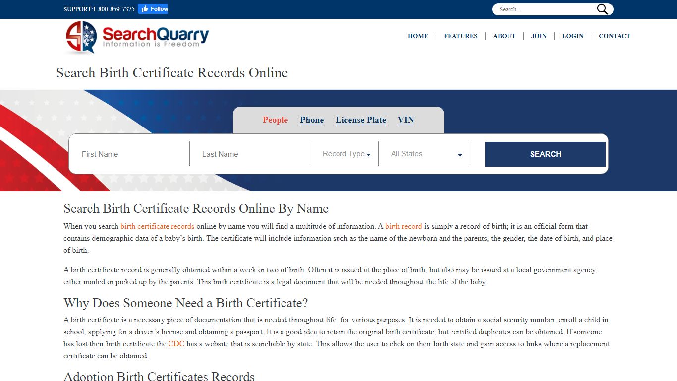 Search Birth Certificate Records Online - SearchQuarry